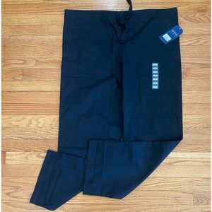 Cherokee Workwear Scrubs Unisex Large Black Drawstring Pant #4100 Healthcare New